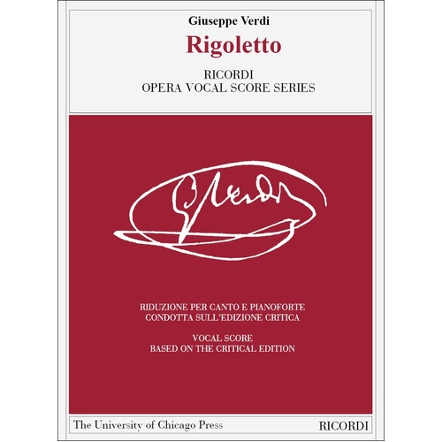 Rigoletto Engl And Italian Vocal Score Book
