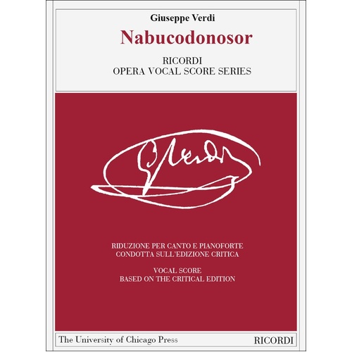 Nabucodonosor Vocal Score Book