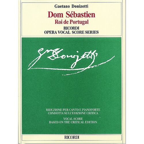 Dom Sebastien Roi De Portugal Vocal Score Book