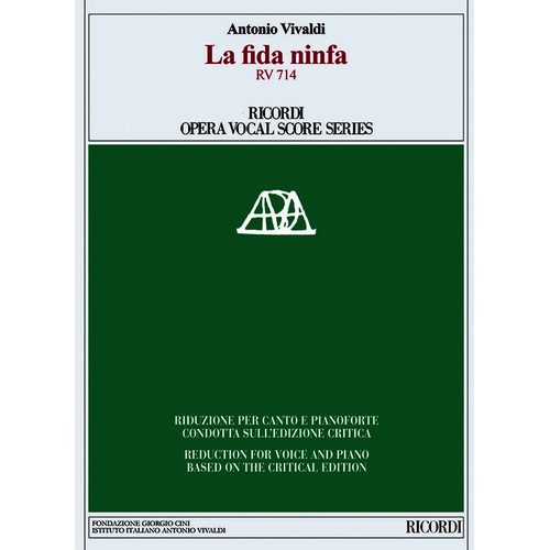 La Fida Ninfa Rv 714 Vocal Score Book