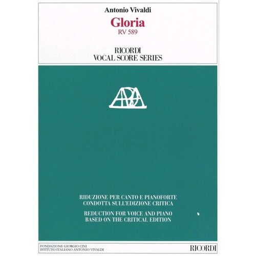 Vivaldi - Gloria Rv 589 Vocal Score Critical Edition (Softcover Book)
