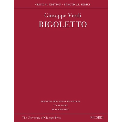 Verdi - Rigoletto Vocal Score Book
