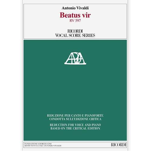 Vivaldi - Beatus Vir Rv 597 Vocal Score (Softcover Book)