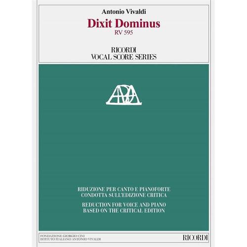 Vivaldi - Dixit Dominus Rv 595 Vocal Score (Softcover Book)