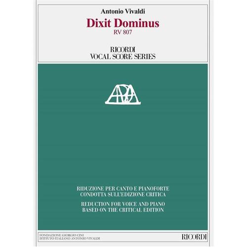 Vivaldi - Dixit Dominus Rv 807 Vocal Score (Softcover Book)