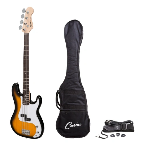 Casino CPB-21 Tobacco Burst P-Style Electric Bass Guitar with Gig Bag