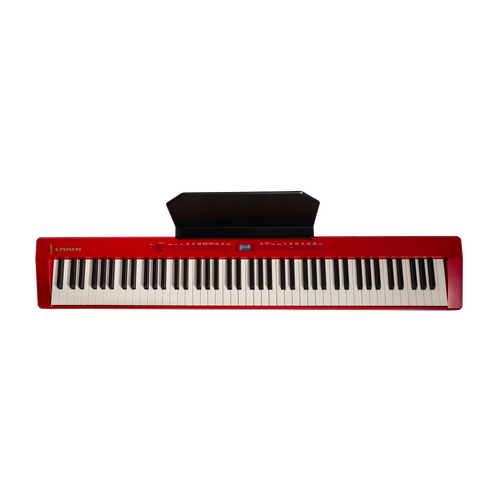 Crown CPP-811-RED Portable 88-Key Digital Piano with Hammer Action and French Dream Sound Engine