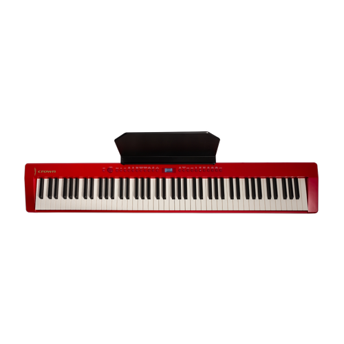Crown CPP-811-RED 88-Key Portable Digital Piano with Weighted Keys and French Dream Sound Engine
