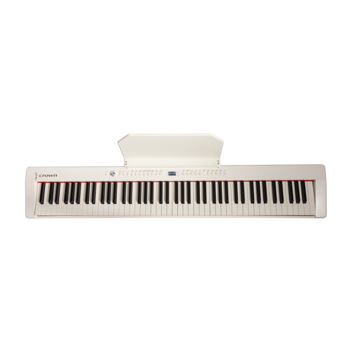 Crown CPP-811-WHT 88-Key Portable Digital Piano with Hammer-Action Keyboard and French Dream Sound Engine