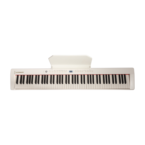 Crown CPP-811-WHT 88-Key Portable Digital Piano with Hammer-Action Keyboard and French Dream Sound Engine