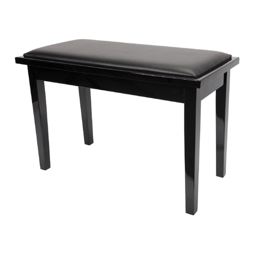 Crown Deluxe Timber Trim Duet Piano Stool with Storage Compartment - Black