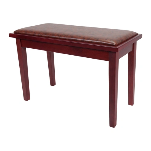 Crown Deluxe Timber Trim Duet Piano Stool with Storage Compartment, Mahogany CP-1-MAH
