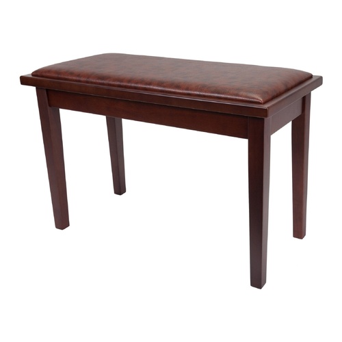 Crown Deluxe Timber Trim Duet Piano Stool with Storage Compartment in Walnut