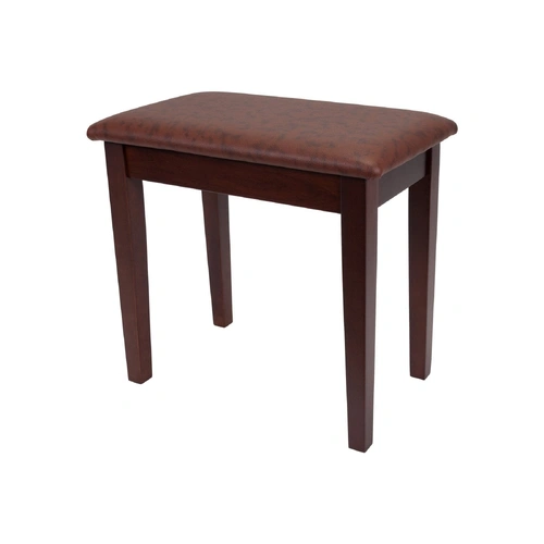 Crown Compact Piano Stool with Storage Compartment - Walnut Finish