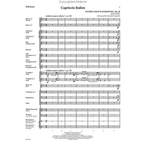 Capriccio Italien Concert Band 3.5 Score Only