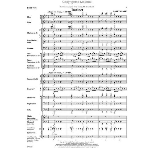 Instinct Concert Band 3.5 Score Only