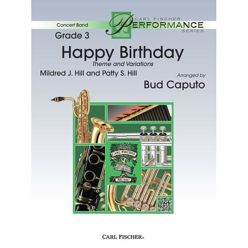 Happy Birthday Theme And Variations Concert Band 3 Score/Parts Book