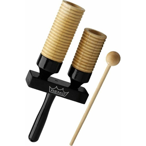 REMO CROWN Two Tone Block & Guiro with beater  Educational, Latin