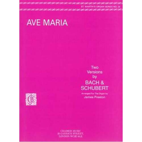 Ave Maria Bach And Schubert Organ Solos Book