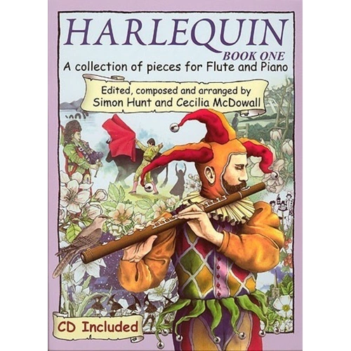 Harlequin Book 1 Flute/Piano with CD - 25 Pieces for Grade 2-4 Students
