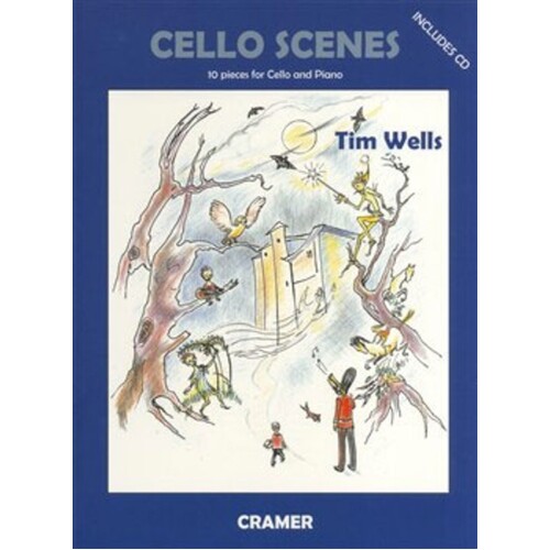 Wells - Cello Scenes 10 Pieces Cello/Piano Softcover Book/CD