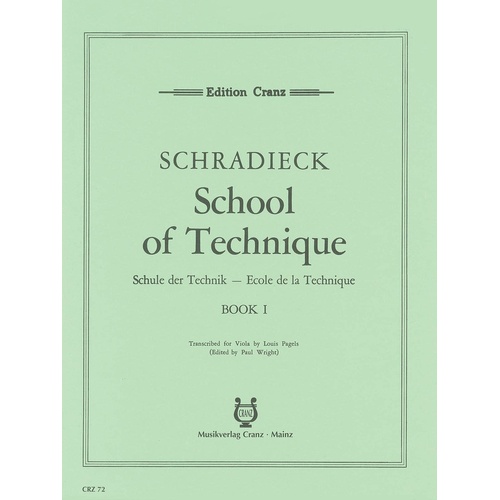 Schradieck - School Of Viola Technique Book 1 (Softcover Book)
