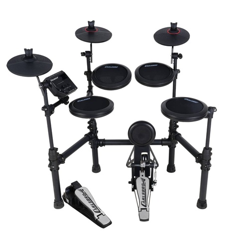 Carlsbro CSD15M 8-Piece Electronic Drum Kit with Mesh Pads, Bluetooth, USB Interface and Adjustable Frame