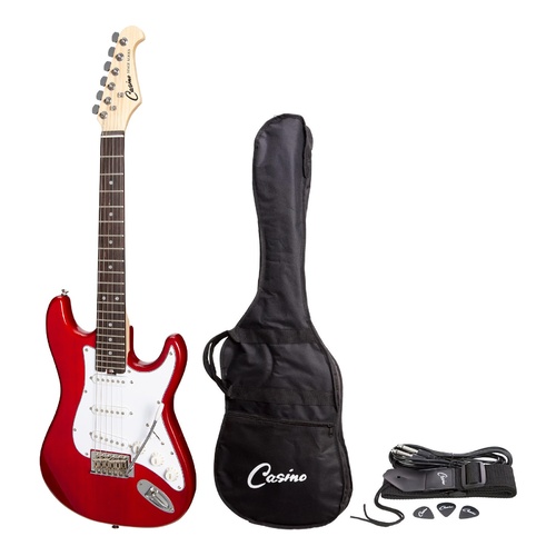 Casino ST-Style Short-Scale Electric Guitar Set (Candy Apple Red)