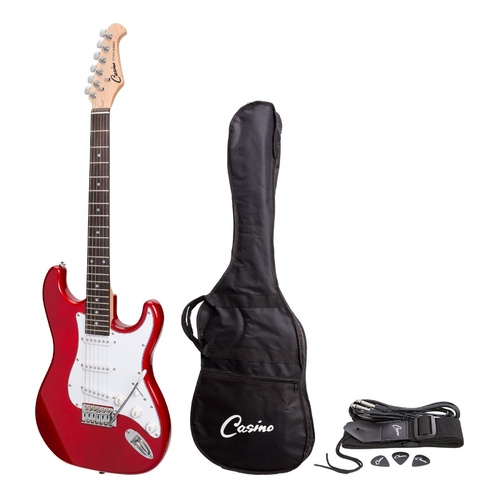 Casino ST-Style Electric Guitar Set (Candy Apple Red)