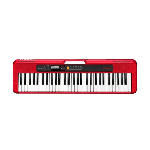 Casio Casiotone 61-Key Portable Keyboard in Red with Dance Music Mode and Bluetooth Connectivity