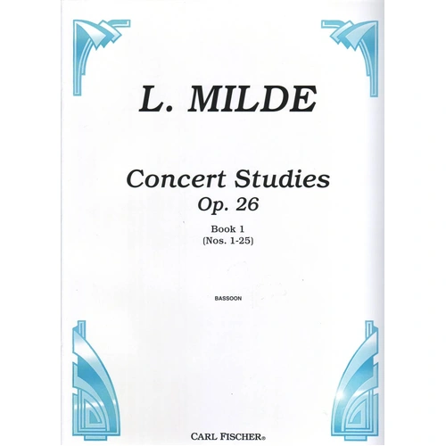 Milde Concert Studies Op. 26 Book 1 for Bassoon, 52 Pages, Carl Fischer
