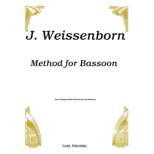 Weissenborn Practical Bassoon Method by Carl Fischer, 160 Pages, Fingering Chart & Exercises