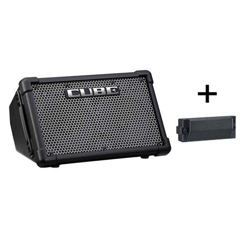 Roland CUBE Street EX Amplifier with the rechargeable battery pack