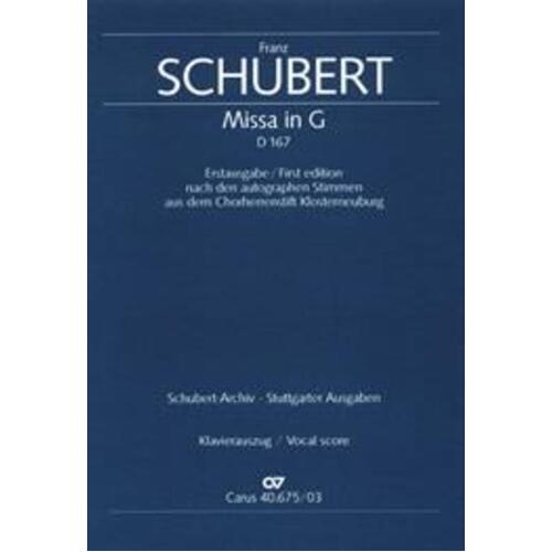 Schubert - Mass In G Vocal Score (Softcover Book)