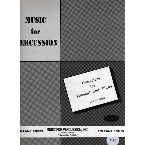 Concertino Timpani And Piano Book