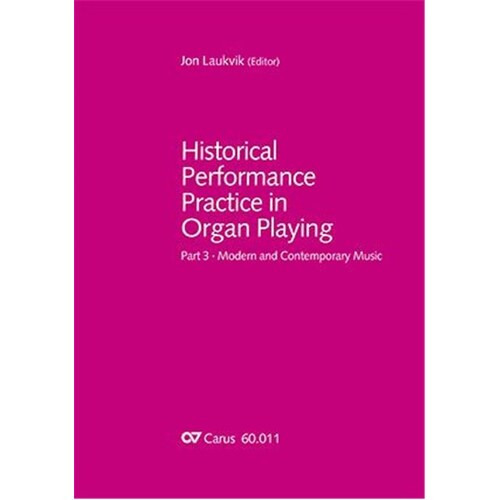 Historical Performance Practice In Organ Playing Part 3 Softcover Book (Organ)