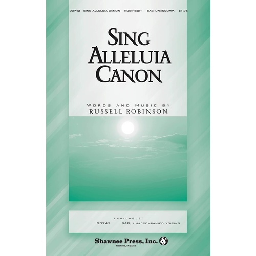 Sing Alleluia Canon Sab Unaccompanied Book