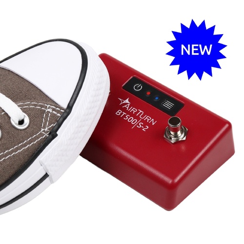 Airturn Bluetooth 2 Foot Switch Controller with Bluetooth 5, 200+ Hours Battery Life, Stompbox Design