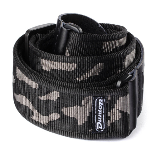 Jim Dunlop Guitar Strap Classic Woven Black with Grey Cammo