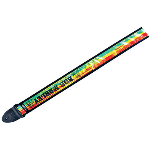 Dunlop Bob Marley Lions Guitar Strap with Quality Leather Ends