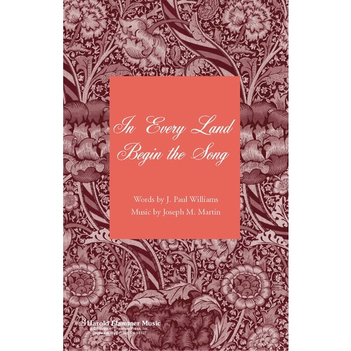 In Every Land Begin The Song SATB Book