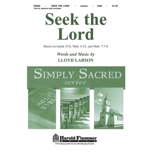 Seek The Lord Sab Cello Simply Sacred Series Book