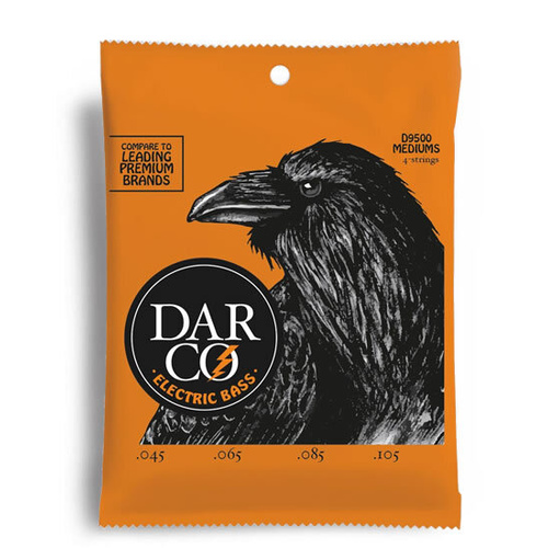 Darco Electric Bass Medium Gauge String Set D9500 (45-105) - Nickel & Steel, 4 Strings