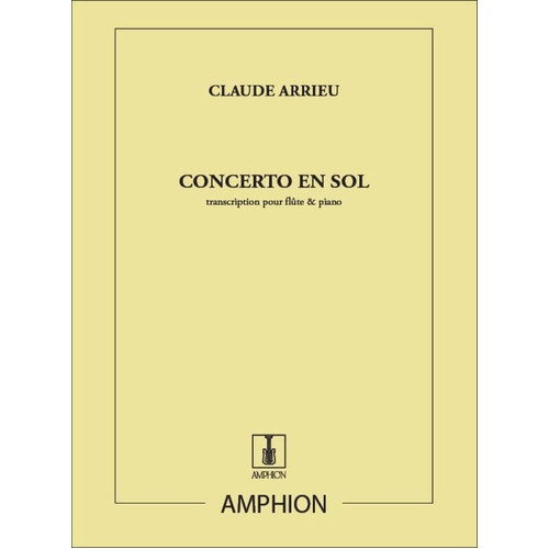 Arrieu - Concerto in G Major for Flute and Piano, Publisher: Amphion