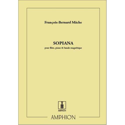 Mache - Sopiana For Flute/Piano/Tape (Music Score) Book