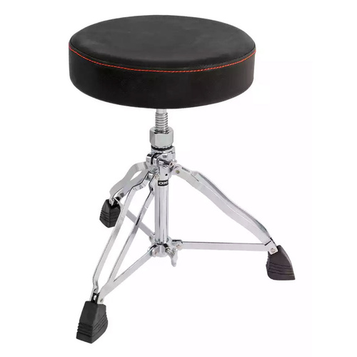 DXP Professional Round Top Drum Throne with Quick Release Height Adjustment and Cushioned Seat