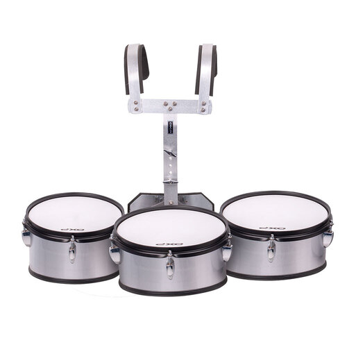 DXP Marching triple tenor drum setwith harness