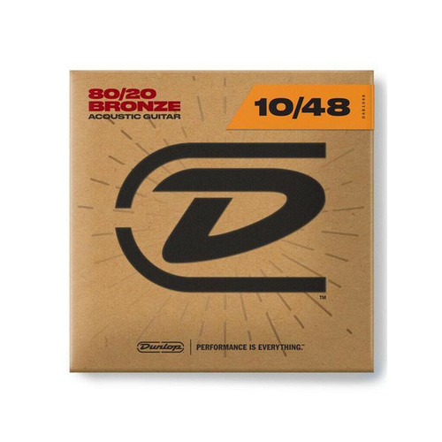 Dunlop Acoustic 80-20 Guitar Strings 10-48 Light Set 10-48 Warm Tone