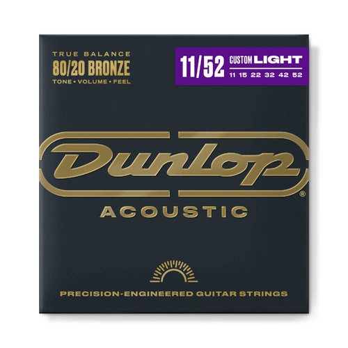 Jim Dunlop DAB11 Acoustic Guitar String Set 11-52 Brass 80/20 Medium/Light
