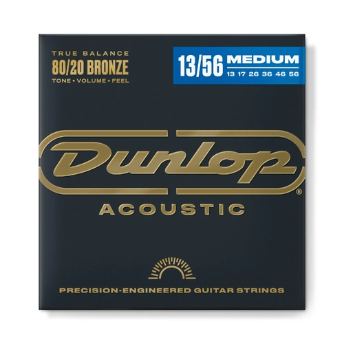 Jim Dunlop DAB13 Acoustic Guitar String Set 13-56 Medium 80/20 Brass